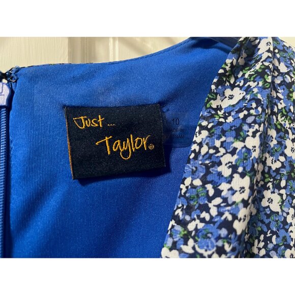 Just Taylor Floral Print Chiffon Dress, Size 10 - Picture 11 of 12